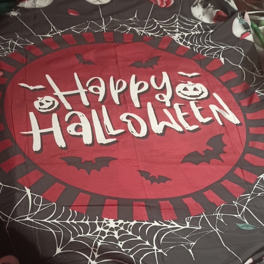 Halloween Themed Round Tablecloth